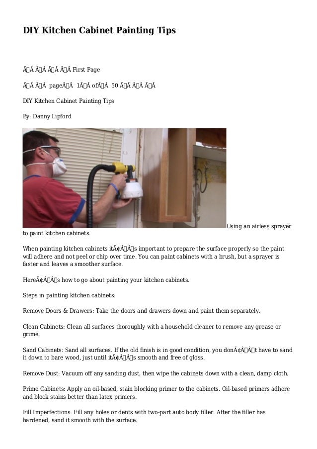 Diy Kitchen Cabinet Painting Tips Diy Kitchen Cabinet Painting Tips