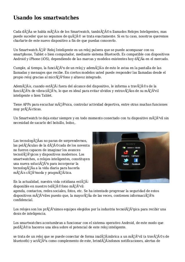 Usando los smartwatches