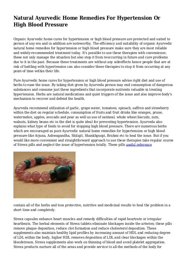 Natural Ayurvedic Home Remedies For Hypertension Or High Blood Pressu…