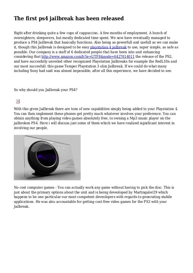 The First Ps4 Jailbreak Has Been Released
