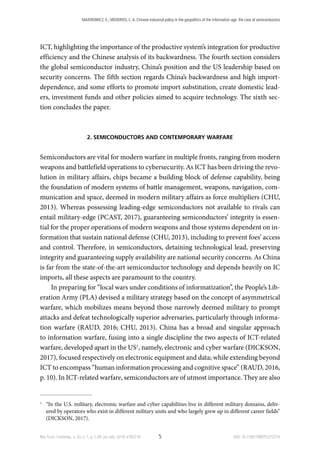 CHINESE INDUSTRIAL POLICY IN THE GEOPOLITICS OF THE INFORMATION AGE ...