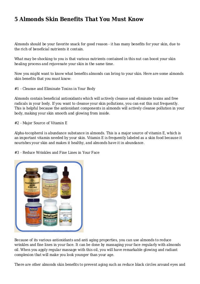 5 Almonds Skin Benefits That You Must Know