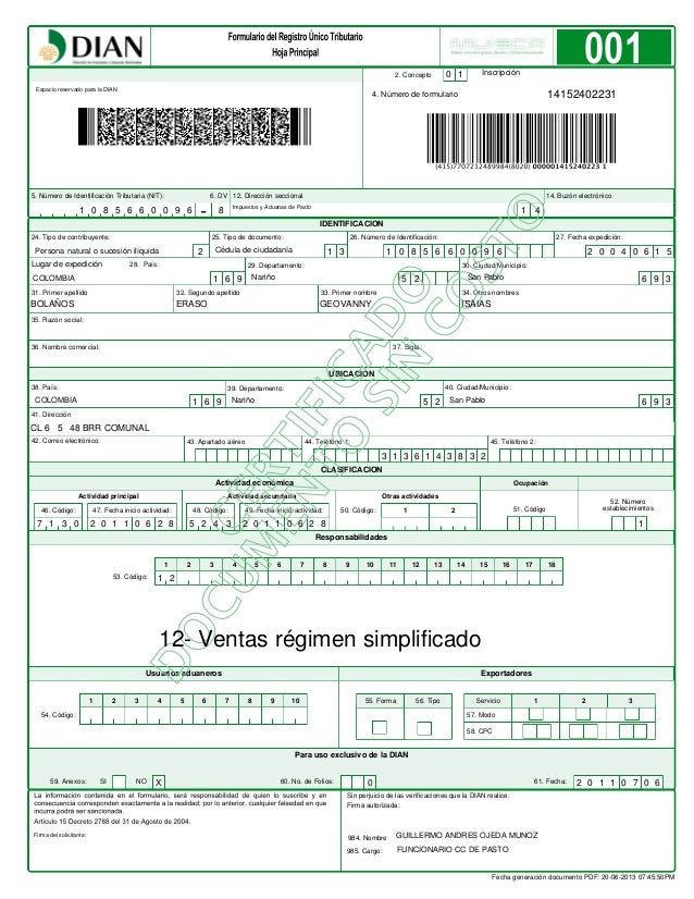 Nit Nmero De Identificacin Tributaria En Colombia
