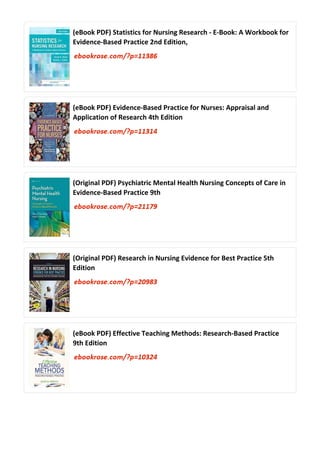 Evidence Based Study Tips Pdf Comprehensive Guide to Research Methods for Evidence-Based Health ...