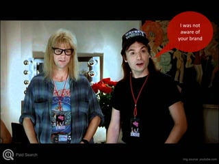 I was not
aware of
your brand
img source: youtube.com
Paid Search
 