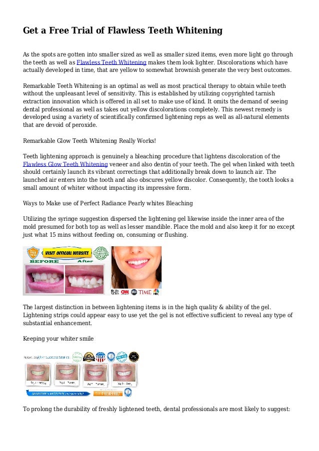 Get a Free Trial of Flawless Teeth Whitening