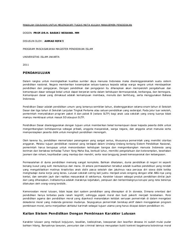 141621285 Makalah Manajemen Pendidikan