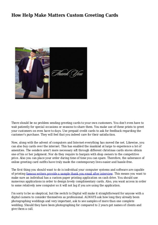 How Help Make Matters Custom Greeting Cards