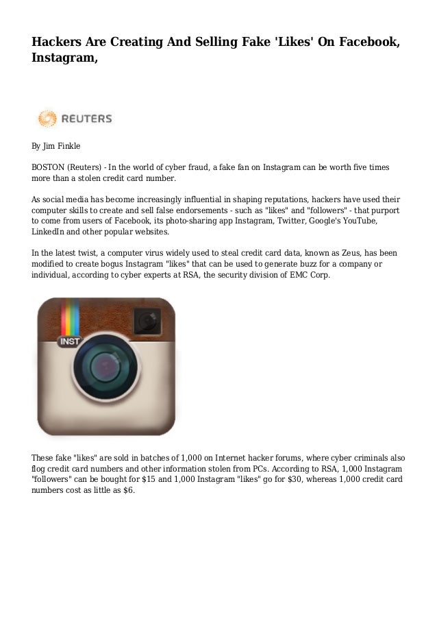 Hackers Are Creating And Selling Fake Likes On Facebook Instagram Hackers Are Creating And Selling Fake Likes On Facebook Instagram