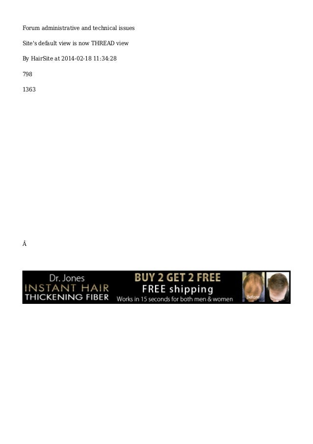 Hair Loss Forum