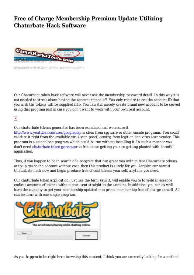 Free of Charge Membership Premium Update Utilizing Chaturbate Hack So…