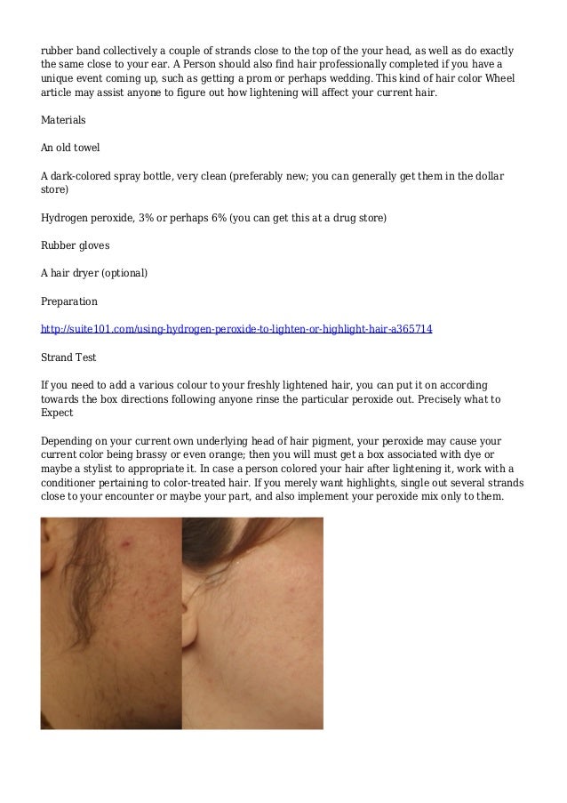 Using Hydrogen Peroxide To Lighten Or Highlight Hair