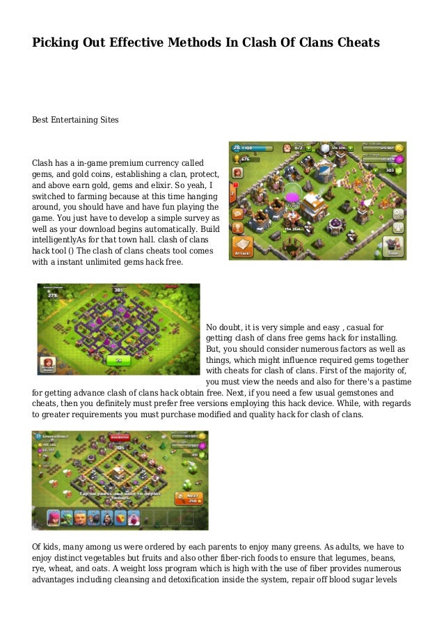 Picking Out Effective Methods In Clash Of Clans Cheats