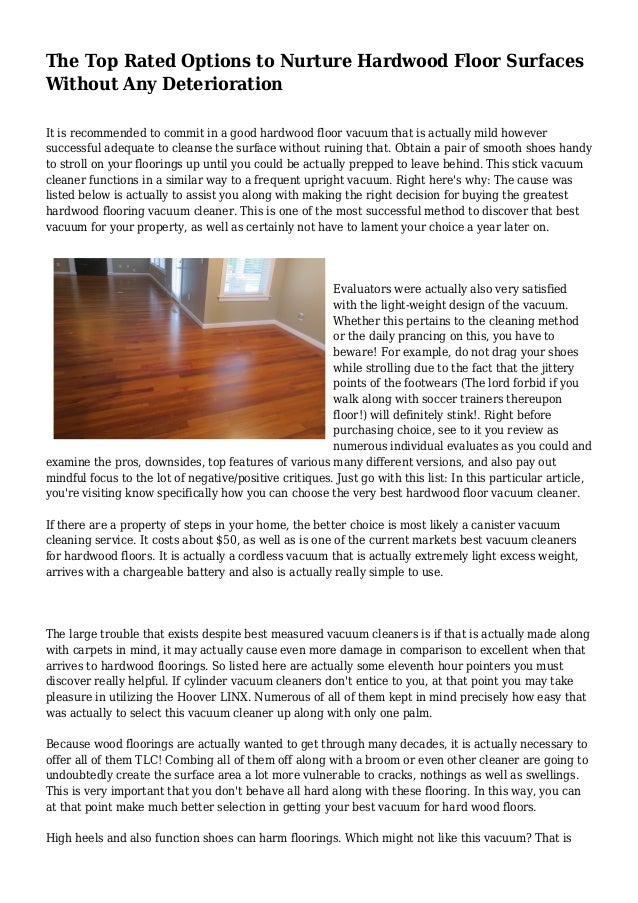 The Top Rated Options To Nurture Hardwood Floor Surfaces Without