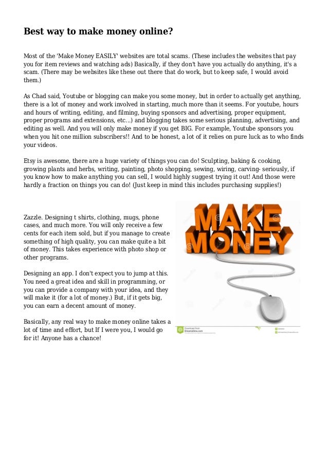 Best Way To Make Money Online - 