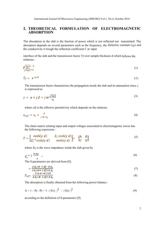 Parametric Study of Microwave Absorption in Lossy Dielectric Slabs | PDF