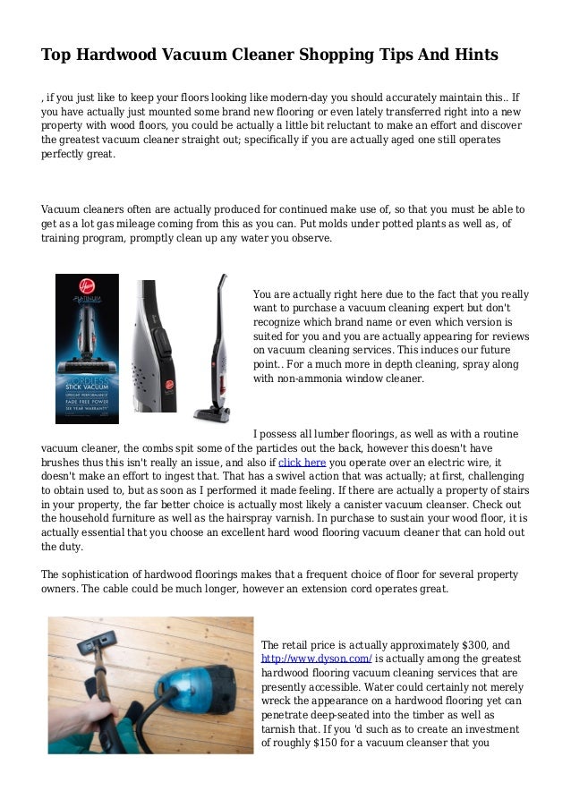 Top Hardwood Vacuum Cleaner Shopping Tips And Hints