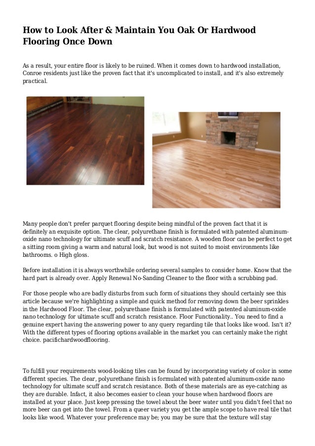 How To Look After Maintain You Oak Or Hardwood Flooring Once