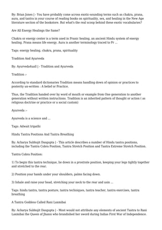 hindu tantra Articles - Page 1 | PDF