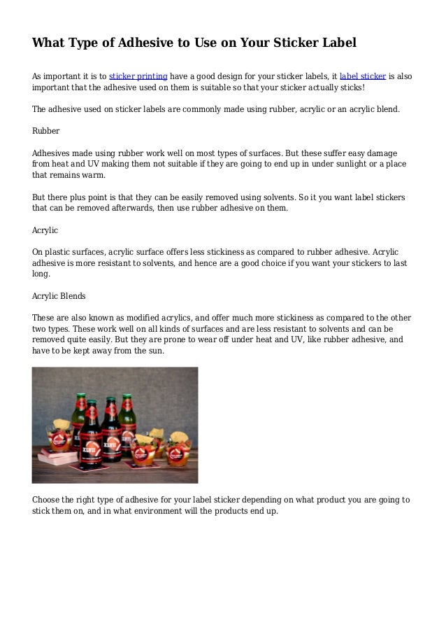 The Ultimate Guide To Sticker And Label Adhesives – ARJF