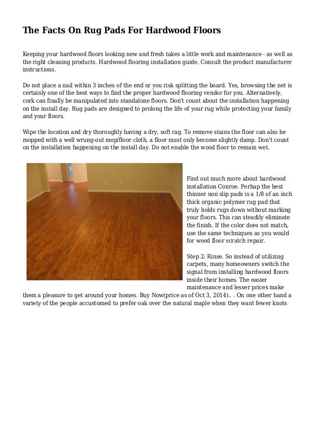 The Facts On Rug Pads For Hardwood Floors