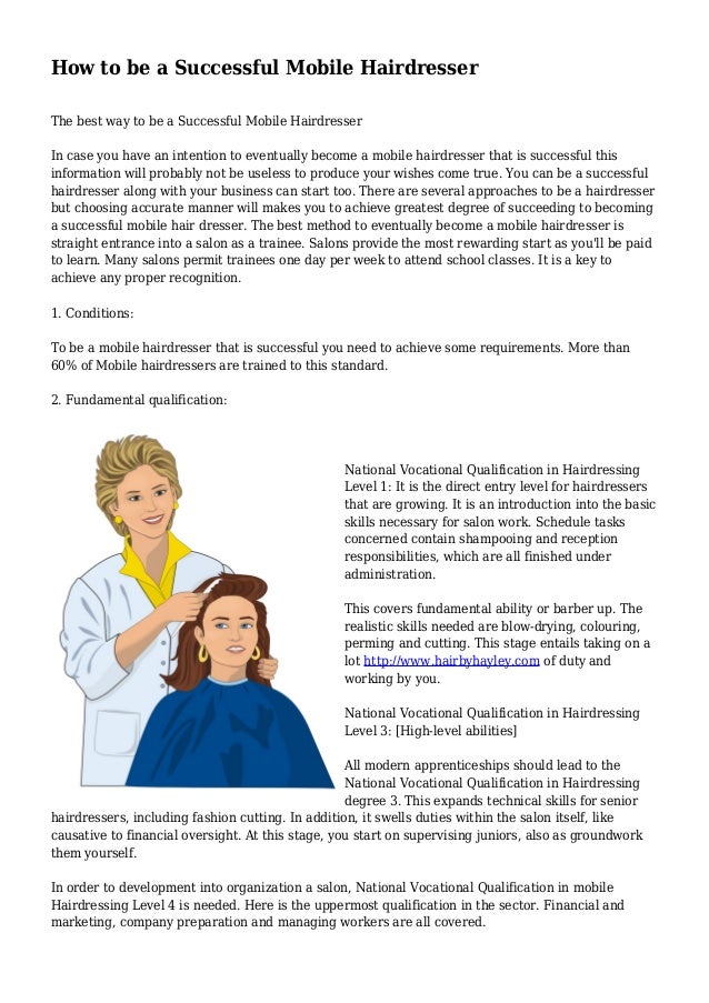 How To Be A Successful Mobile Hairdresser