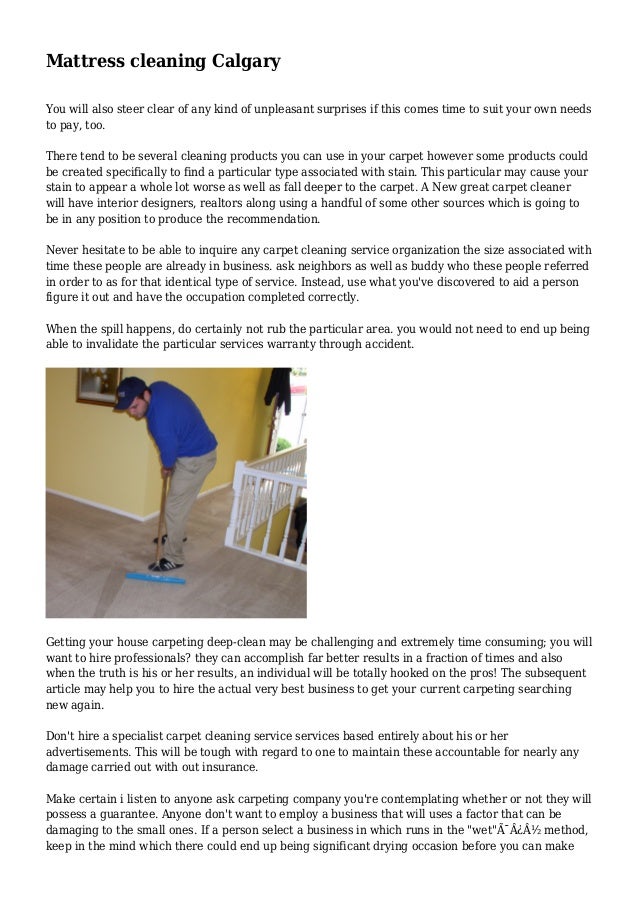 Mattress cleaning Calgary