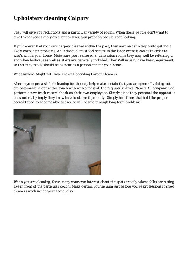 Upholstery Cleaning Calgary