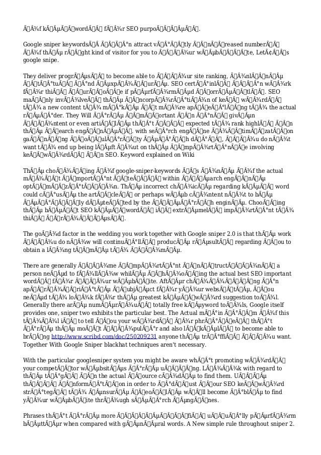 Google Sniper 3 Bonus