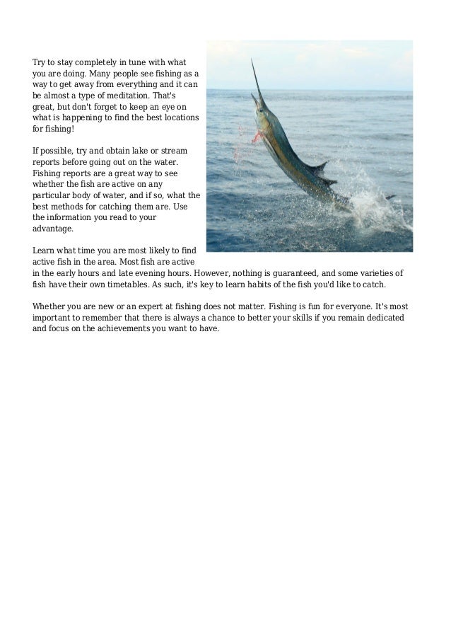 Advice For Your Next Fishing expedition