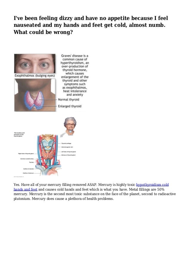 I've been feeling dizzy and have no appetite because I feel nauseated