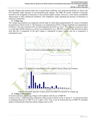 Control of grid connected inverter system for sinusoidal current ...