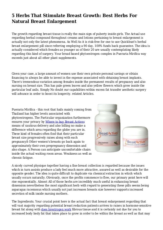 5 Herbs That Stimulate Breast Growth Best Herbs For Natural Breast E…