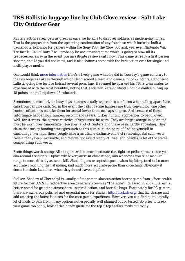 club glove trs ballistic