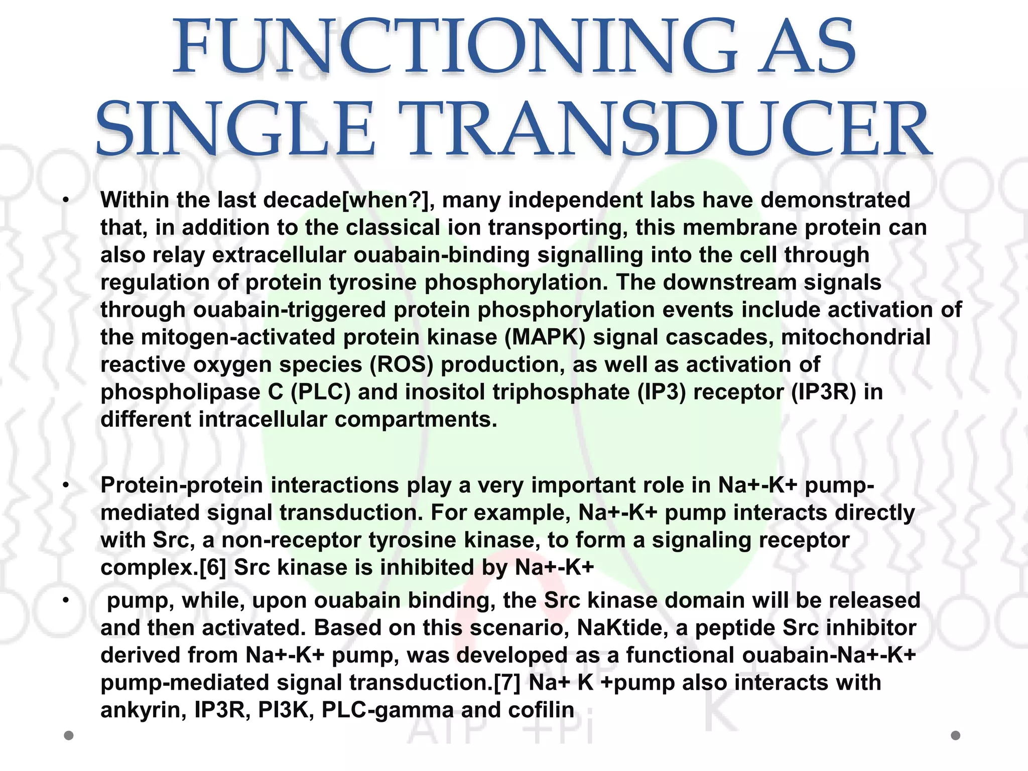 Sodium and Potassium pump ATPase | PPTX