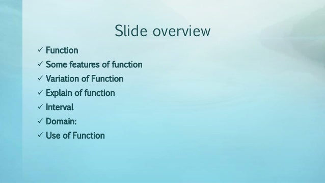 presentation on function mathematics