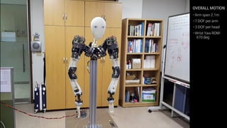 OVERALL MOTION
-Arm span 2.1m
-7 DOF per arm
-3 DOF per head
-Wrist Yaw ROM:
670 deg
 