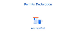Permits: Declaration
App manifest
 