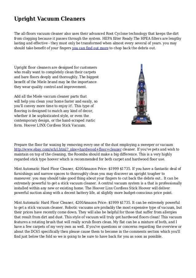 Upright Vacuum Cleaners