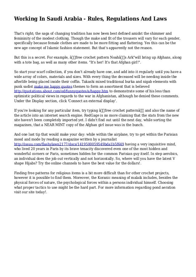 Working In Saudi Arabia Rules, Regulations And Laws