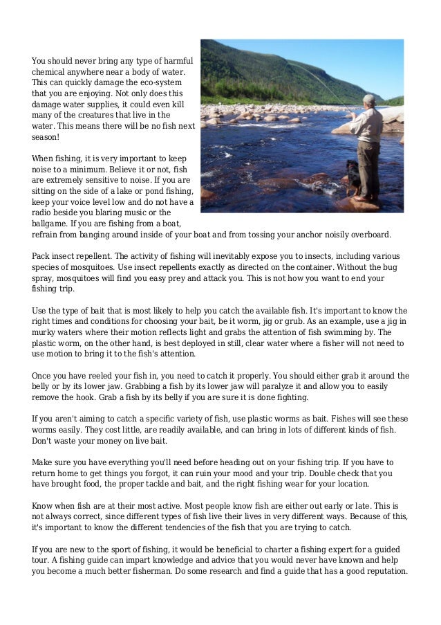 How To Acquire The Most From Your Fishing expedition