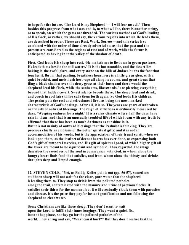 142046904 Psalm 23 commentary 142046904 Psalm 23 commentary