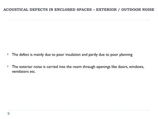 Room Defect Understanding Reverberation and Acoustical Defects in Enclosed Spaces ...
