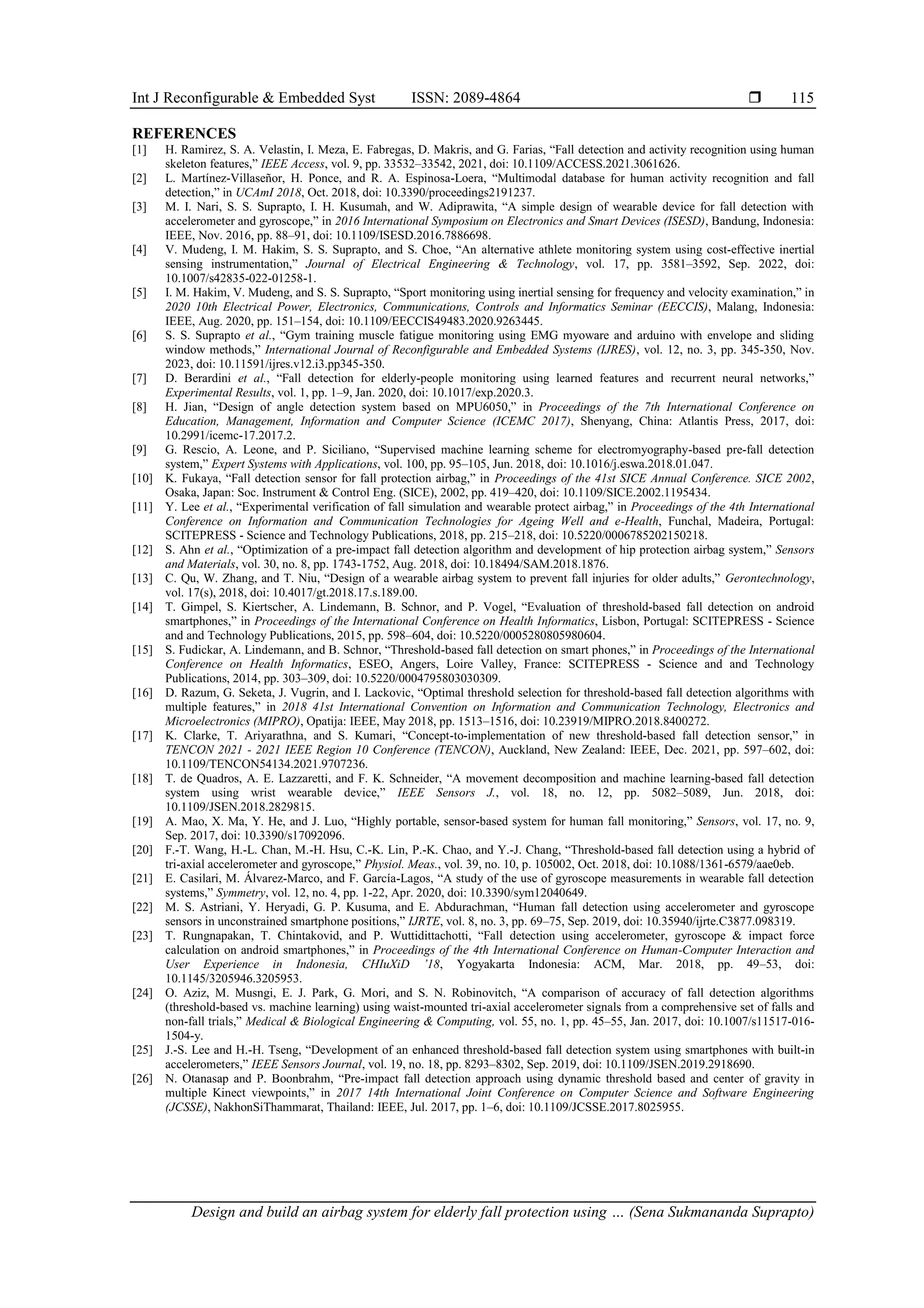 Design and build an airbag system for elderly fall protection using the ...