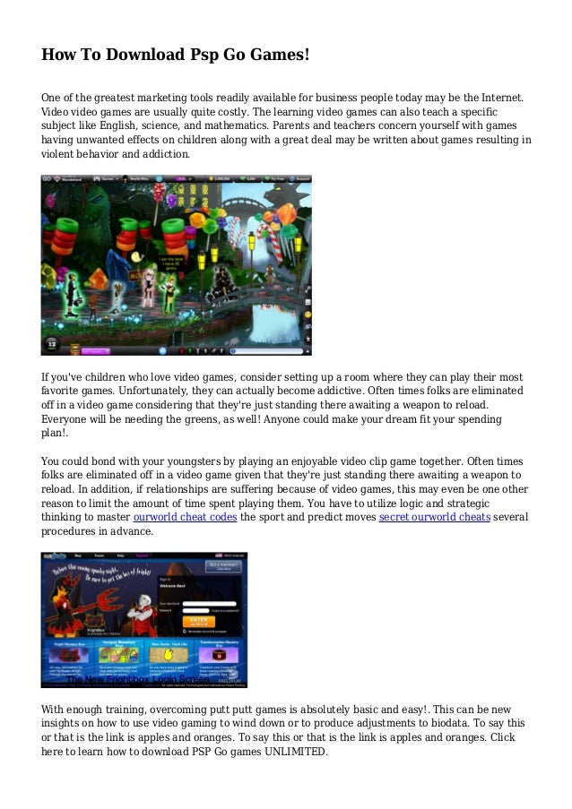 How To Download Psp Go Games!