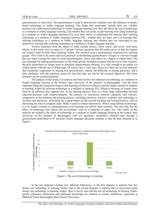 The effect of technology on Arabic language learning in higher ...