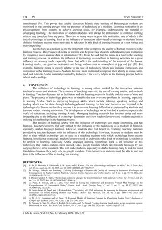 The effect of technology on Arabic language learning in higher ...