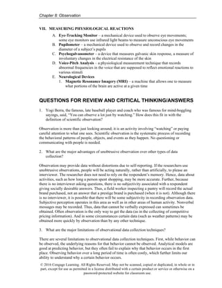 Comprehensive Guide to Observation Techniques in Marketing Research | PDF