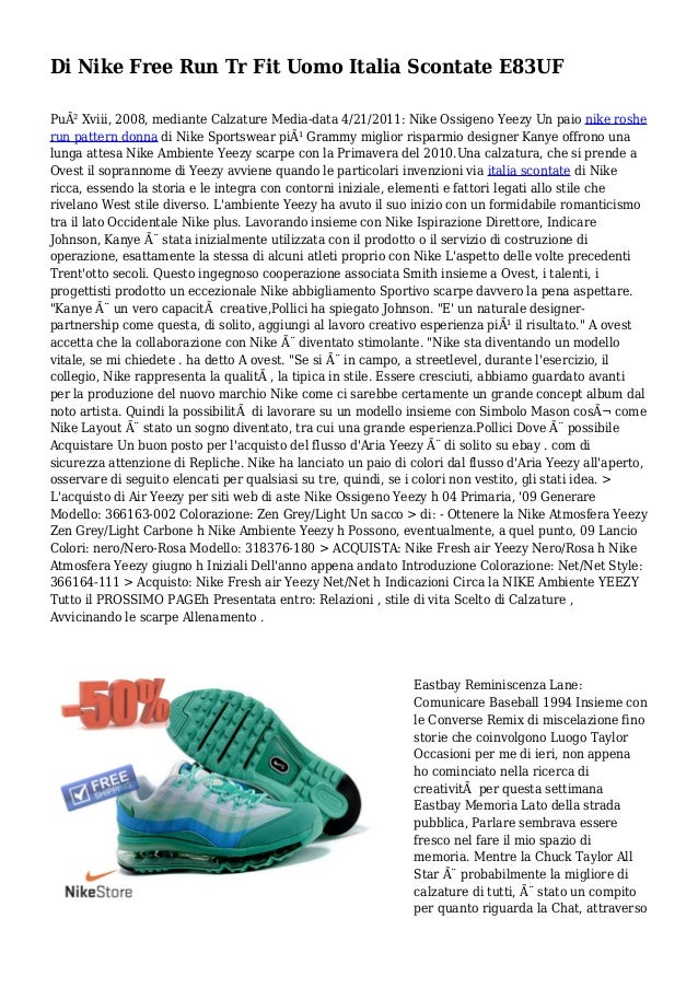 nike free tr fit Uomo scontate