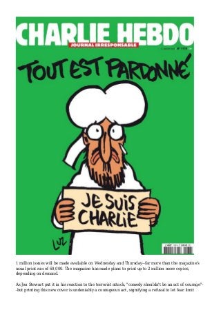 Charlie Hebdo Returns With The Prophet Muhammad On Its Cover